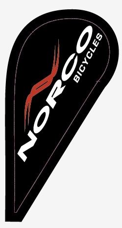 NORCO Beachflag klein schwarz/rot